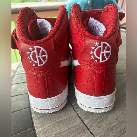 Nike Air Force 1 High Gym Red Perforated Men’s Size 12 Retro 2016 Rare - Picture 9 of 10